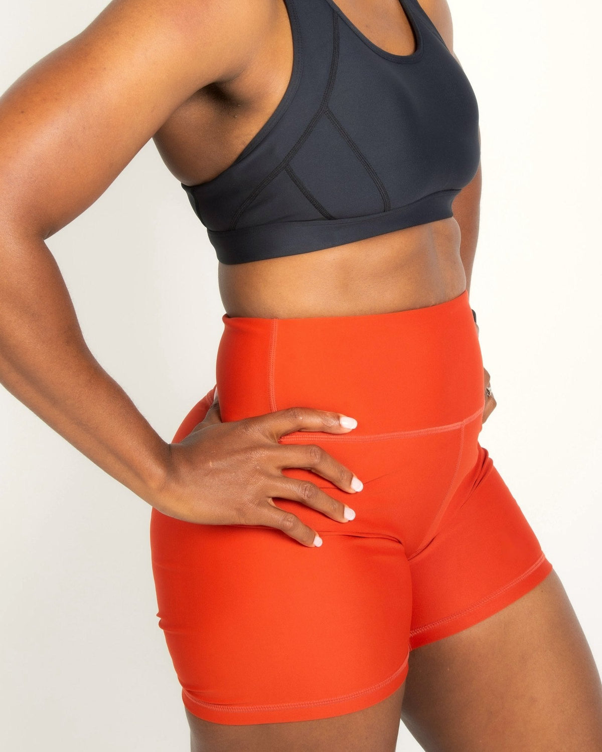 Shorts Biker Brasa, Laranja Brasa
