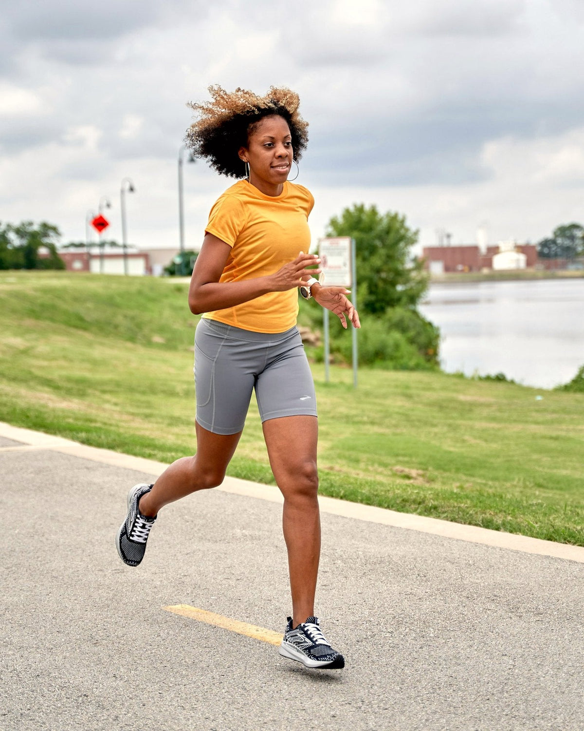 Camiseta Dry Running, Amarelo Sol