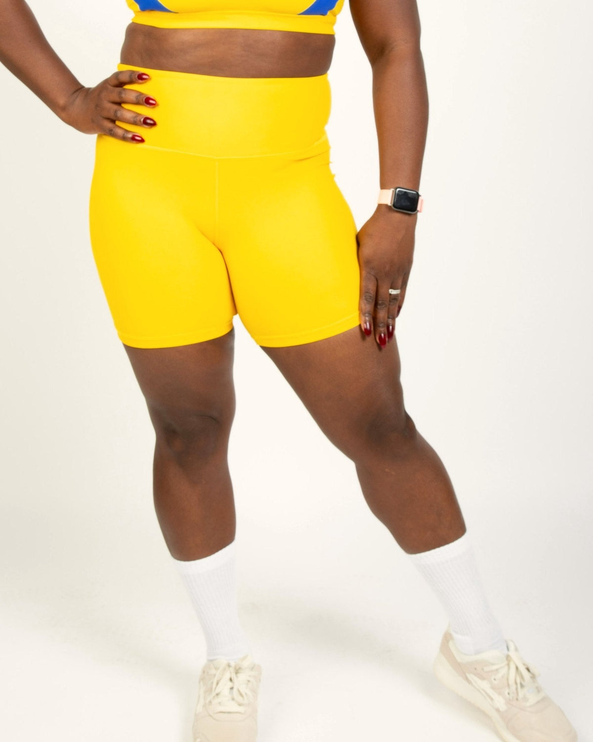 Shorts Biker Brasa, Amarelo Sol