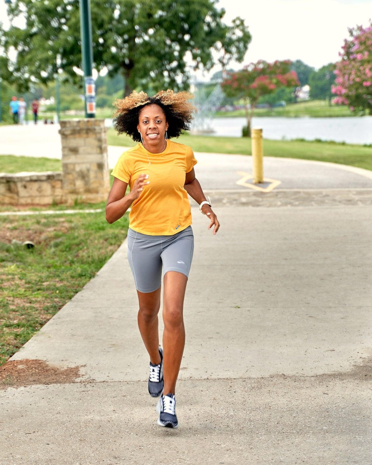 Camiseta Dry Running, Amarelo Sol